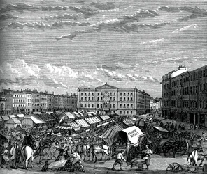 Rynek w Nottingham, ok. 1880