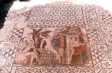 Nimfy, mozaika rzymska, Volubilis, Maroko