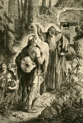 Odoaker i mnich Serverinus, ok. V wiek, 1890 r.