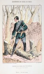 Oficer Korpusu Leśnego, oblężenie Paryża, wojna francusko-pruska, 1870-1871.