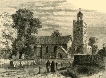 Stary kościół Camberwell w 1750 r., c1878 r.
