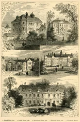 Stare rezydencje w Chelsea, c1876.