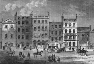 Stare domy w Pall Mall, Westminster, Londyn, c1830 1878