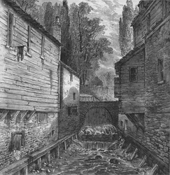 Stary wylot Serpentine w Knightsbridge, Londyn, ok. 1800 r. 1878 r