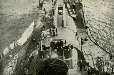Na pokładzie francuskiego drednota, 1919.