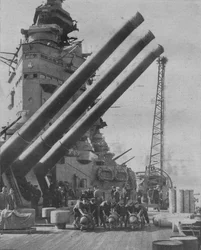 Na pokładzie H.M.S. Nelson, członkowie południowoafrykańskiej dywizji RNVR, 1941