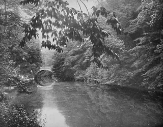 Na Wissahickon Creek, Fairmount Park, Filadelfia, ok. 1897.