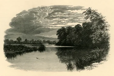 Na Avon. Strensham Reach, c1890.