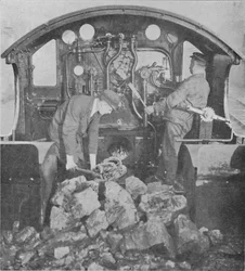 Na podnóżku lokomotywy Great Western Express, 1926