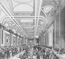 Otwarcie III Giełdy Królewskiej, 1844. Bankiet w Sali Subskrypcyjnej, 1928