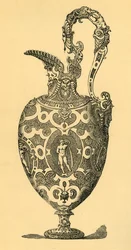 Oryginalny projekt na wazon lub dzban, 1881.