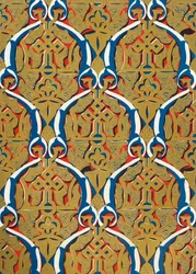 Zdobienia w panelach, Dziedziniec Meczetu, 1907.