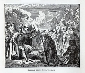 Ottokar składa hołd Rudolfowi, 1882 r