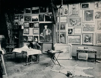 P. Roll w swojej pracowni, ok. 1897
