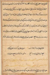 Strona z Opowieści papugi Tuti-nama: strona tekstowa, c. 1560.