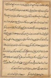 Strona z Opowieści papugi Tuti-nama: strona tekstowa, c. 1560.