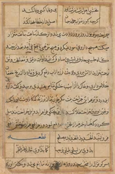 Strona z Opowieści papugi Tuti-nama: strona tekstowa, c. 1560.