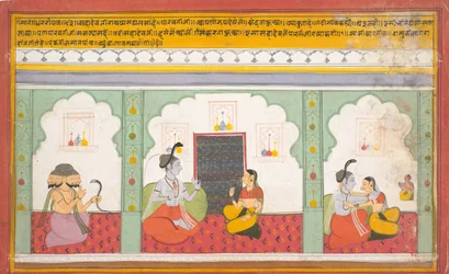 Strona z rozproszonego Shiva Mahatmya Great Opowieści Shivy, ca. 1710.