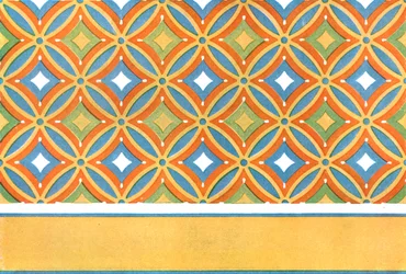 Malowany sufit w grobowcu Amenemheta w Tebach, Egipt, 1928.