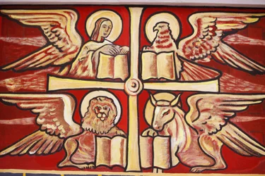 Malarstwo w katedrze w Lome: ewangeliści, Lome, Togo