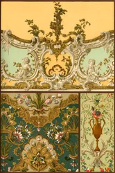 Malarstwo, gobelin skórzany, sztukaterie, Francja i Niemcy, XVII i XVIII w., 1898 r.