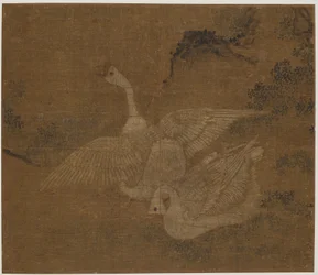 Para domowych gęsi, prawdopodobnie dynastia Ming, 1368-1644.