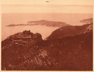 Panorama i Cap Ferrat widziane z Grande Corniche, Eze, 1930.