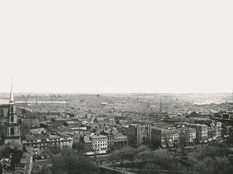 Panorama miasta Boston, USA, 1895.