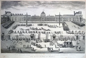 Parada Wojsk podczas Wielkiej Parady, Pałac Tuileries, XIX w.