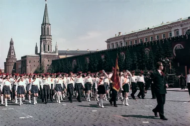 Parada Młodych Pionierów, Plac Czerwony, Moskwa, 1972