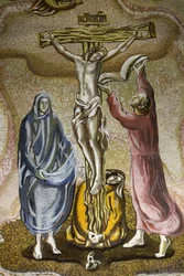 Paryż, Francja Mozaika kościoła Saint-Antoine de Padoue, Paryż, Francja
