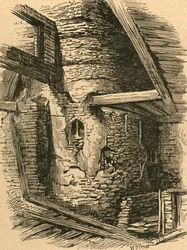 Część starego londyńskiego muru w pobliżu Falcon Square, 1870, 1897.