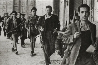 Partyzanci w Cesenie, Emilia Romagna, Włochy, październik 1944 (zdjęcie b/e)