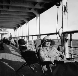 Pasażerowie na rejsie Cunard Line do Indii Zachodnich, styczeń-marzec 1931 r