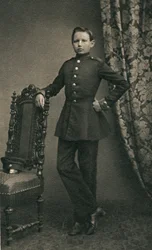 Paul von Hindenburg 1847-1934, jako podchorąży w Wahlstatt, lata 60., 30. XX wieku