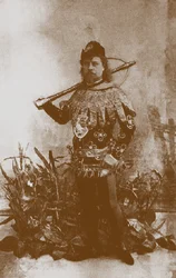 Pavel Gerdt jako książę Zygfryd w Baletowym Jeziorze łabędzim, Petersburg, 1895