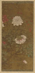 Piwonie i motyle, dynastia Ming, 1368-1644.