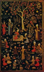 Okładka książki z perskiego papieru Mache, c1600