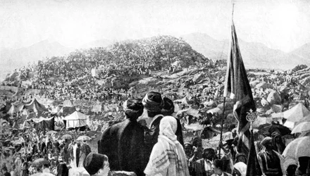 Pielgrzymi wykonujący Wukuf, Mount Arafat, Arabia Saudyjska, 1922