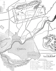 Plan kantonów Sherpura, ok. 1880 r
