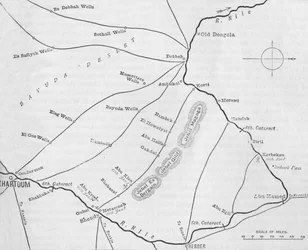 Plan teatru wojny w drugiej kampanii w Sudanie, ok. 1881–85