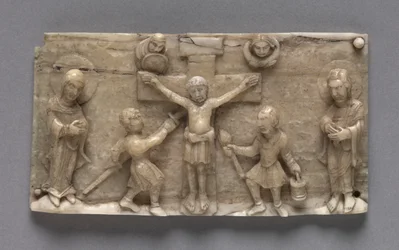 Tablica z przenośnego ołtarza przedstawiająca ukrzyżowanie, 1050-1100.