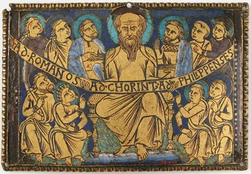 Tablica ze Świętym Pawłem i Jego Uczniami, Brytyjczycy, ca. 1160-80.