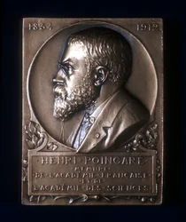 Tabliczka upamiętniająca śmierć Henri Poincare, francuskiego matematyka, 1912