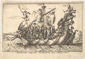 Płyta 2: Argonaut Amphion prowadzony przez Mercury Anfione Argon. condotto da Mercurio, z..., 1664.
