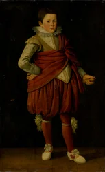 Portret stojącego młodego szlachcica