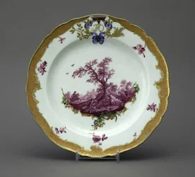 Talerz porcelanowy z Serwisu Orłowskiego, ok. 1770