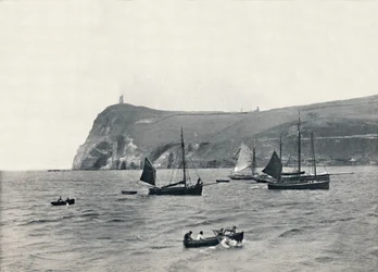 Port Erin - Głowa Braddy, z Wieżą Milnera, 1895