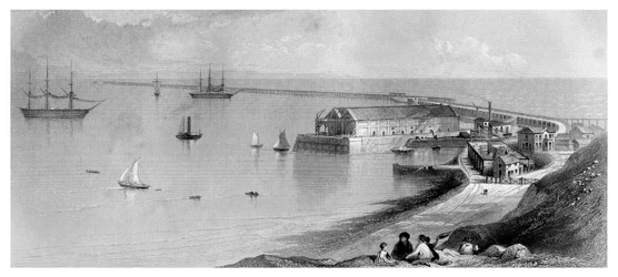 Portland Port i falochron, 1866
