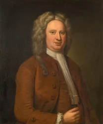 Portret nieznanego mężczyzny, prawdopodobnie Clobery Holte, 1720-1740.